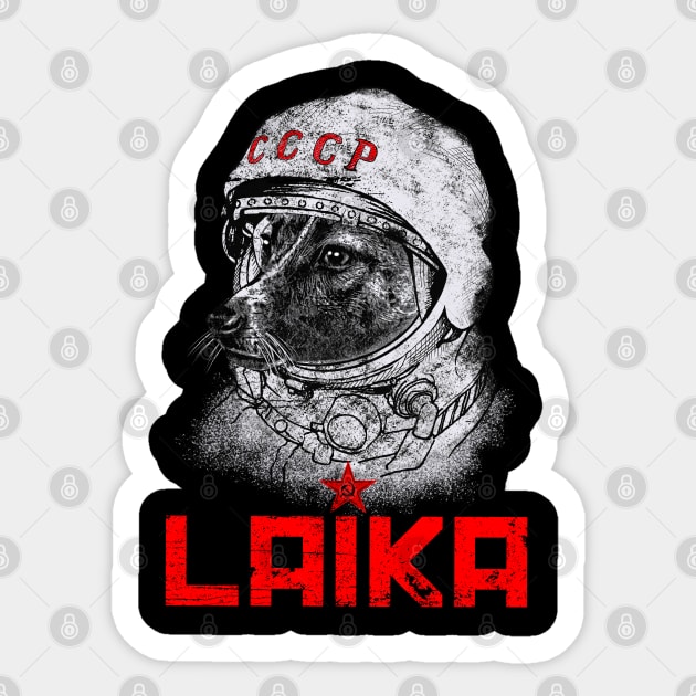 Laika The Soviet Super Hero Space Dog Sticker by MotorManiac